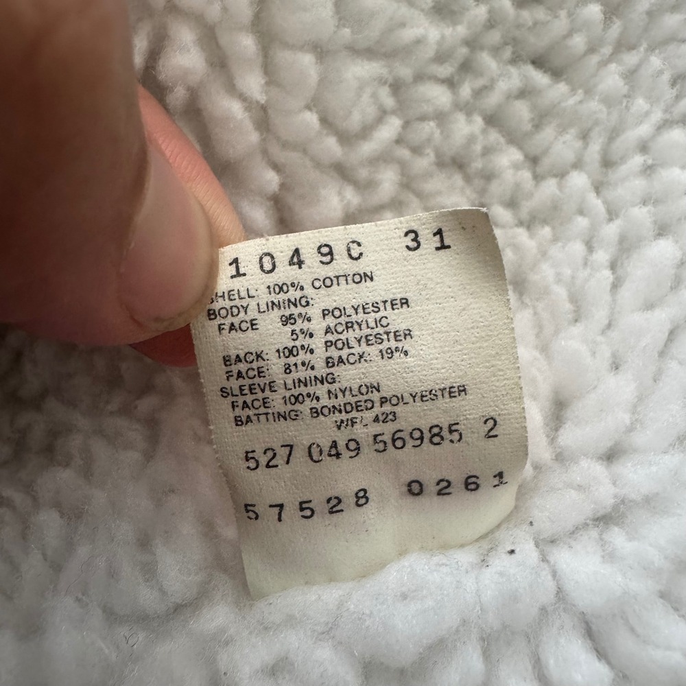 Levis Vintage Sherpa Lined Denim Trucker Jacket Grey Acid Wash Made in USA XL - Picture 6 of 8